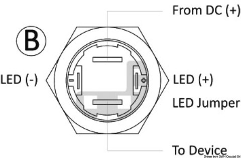 Interruttori FLAT inox 12v 20A led bianco / rosso / blu